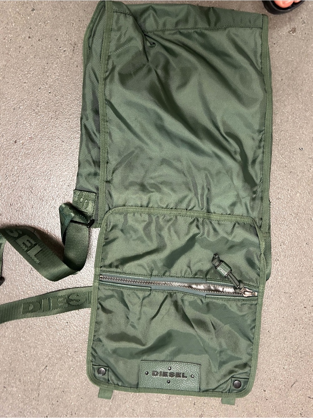 Diesel Olive Green Cross Body Bag with Zipper Pouch - Picture 6 of 6